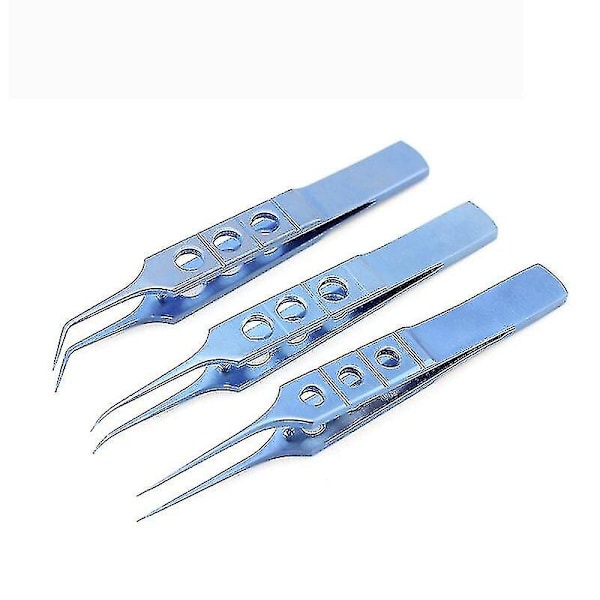 Silmälääketieteen mikrokirurgian pinsetit Rasvapinsetit Ruostumaton teräs Kaksoisluomen plastiikkakirurgian instrumentit Pinsetit Alusta Blue
