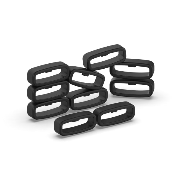 INF Loop för 22 mm klockarmband 10-pack Svart Sort