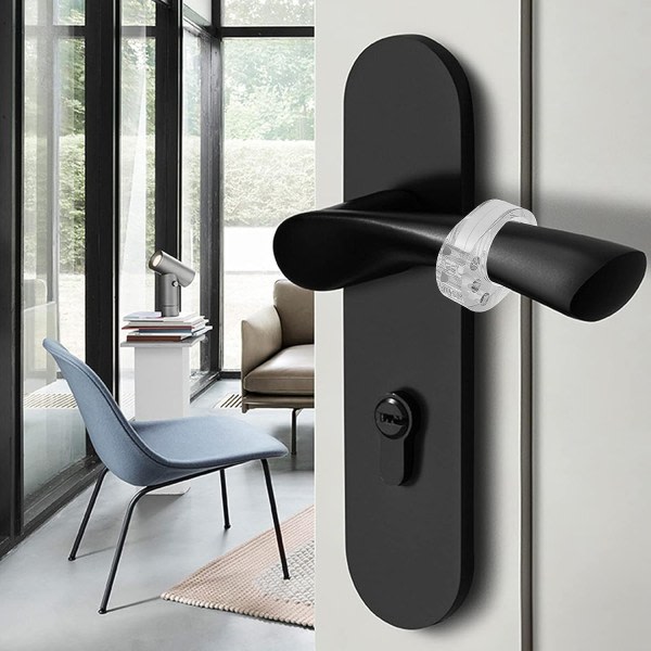 Dørstopper 6 stykker PVC Dørhåndtak Stopper Dør Støtfanger Silikondør Anti-håndtaksbeskytter (gjennomsiktig)