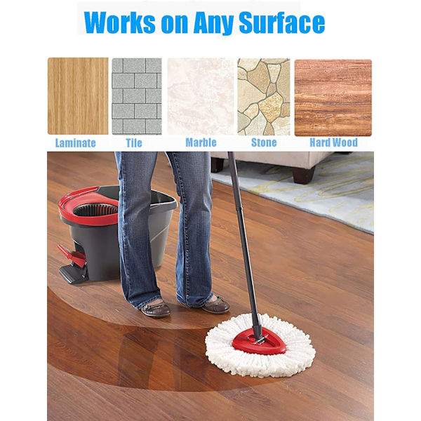 5 kpl Mop-päänsuojia, Spin Mop -päänsuojan vaihto, yhteensopiva Vileda Triangle Swivel -mopien kanssa, mikrokuituinen pyörivä mop-täyttö