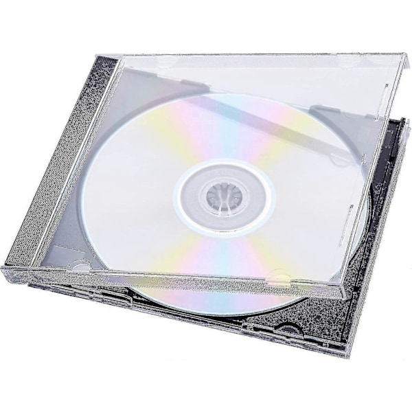 25 kpl Standard Yksinkertaiset Selkeät CD-Kotelot Kootulla Mustalla Lokerolla