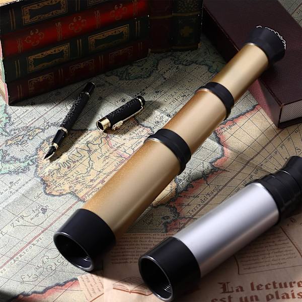 2 stk. Monokulære Teleskoper, Legetøj Håndholdte Legetøj Monokulær Pirat Spyglass til Børn Gaver Piratfest Favors