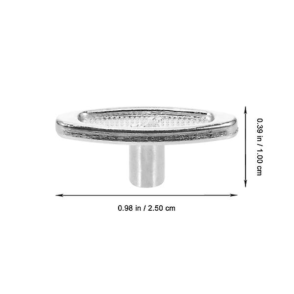 8 st metallvindare T-formade stavar Ersättningsvindningsnycklar för uppdragbara smycken Musikbox Silver 2.5X1cm