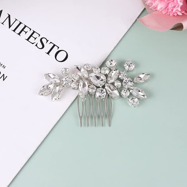 1 stk. brudebryllupshårkam krystalhårtilbehør brudehårstykker til kvinder og piger