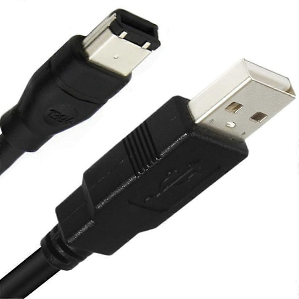 IEEE 1394 6-Pin Han til USB-kabel Overfør data mellem USB og lydkort 3 meters