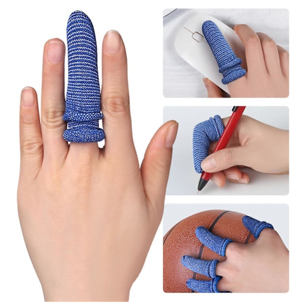 10 stk. Fingerbandager Fingerbeskyttere Førstehjælp Bløde Slidstærke Åndbare Svedabsorberende Fingerbind Blue
