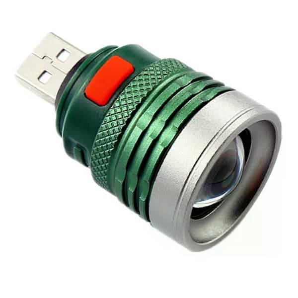 LED Belysning Bærbar 3 Tilstande Strøm Via USB Interface Power Bank Ultra Lys Stærk Lommelygte Lanterna Lommelygte Mini USB Flash Lys Red Light A4