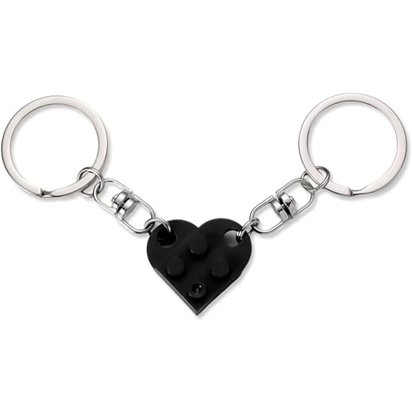 Hjärta Nyckelring Set, 2 delar Nyckelring Hjärta för två Hjärta Nyckelring Par Nyckelringar Alla hjärtans dag present till flickvän Pojkvän