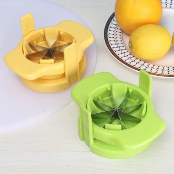 Citron & Lime Wedge Slicer Citron Slicer Kök Multifunktionell Rostfritt Stål Orange Slitter Fruktskär Kökstillbehör, Grön