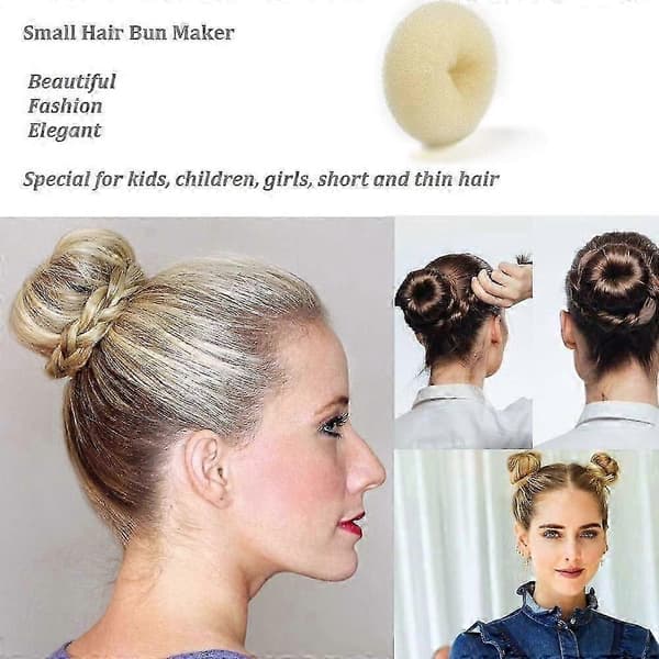 Ekstra Lille Børneknold Maker, 6-Pak Mini Donut Styler (Lille 2\", Off-White)