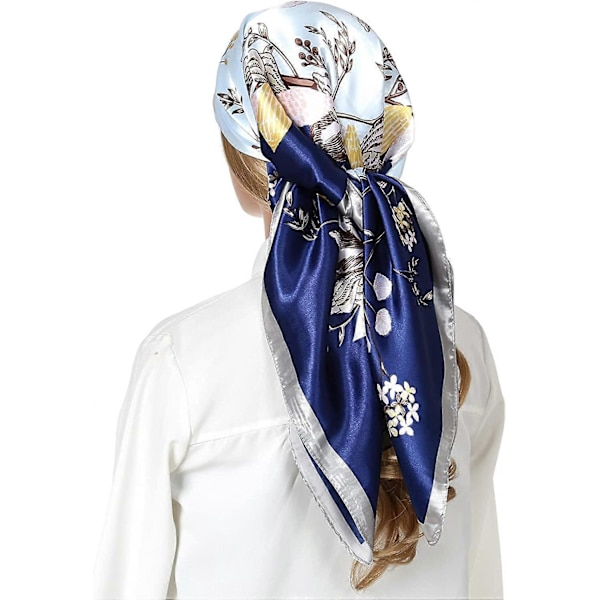 Huvudscarf i Silkesatin - Olaof Scarf för Kvinnor, Sova, Kvadratisk, Designer Bandana Olaof Scarf Style 6