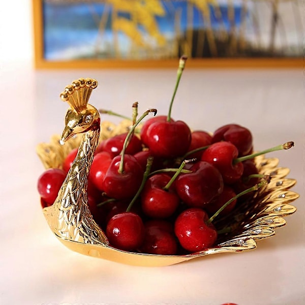 Påfugleformet Frugtfad Luksus Delikat Fugl Tørret Skål Snackbakke Nødde Skål Bord Bryllupsfest Hjem Dekoration