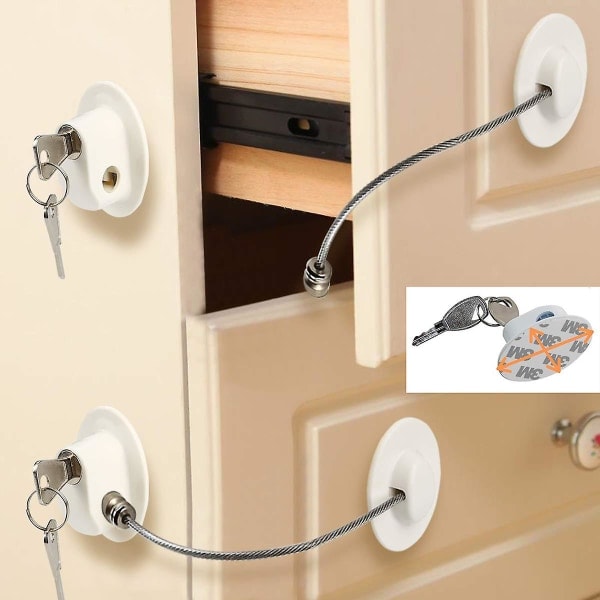 2 kylskåpslås Barnsäkra skåpslås