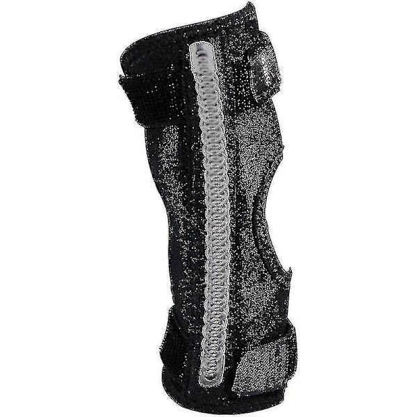 Bakbein Hock Brace med Metallfjærstrimler Hundebensbrace for Bakbein, Hock & Ankelstøtte Bakhundebensbrace 1 stk inflexible spring L 19X18CM