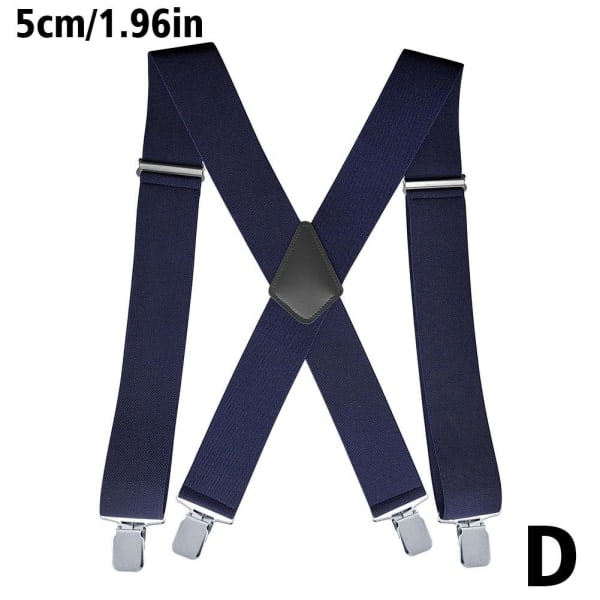 Svart justerbare seler Unisex-bukser for menn Elastisk Sch blå oen-størrelse blue oen-size