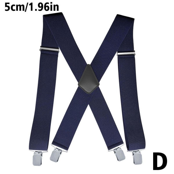 Svarta Justerbara Byxhängare Unisex Elastiska Blå One-Size blue oen-size