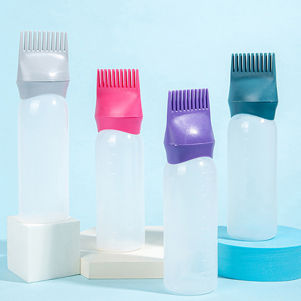 120 ml plast hårfärg påfyllningsbar flaskapplikator Frisör Lila Purple