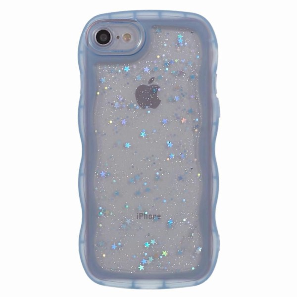 JTW Series til iPhone 7/8/SE (2020)/SE (2022) Cover Glitter Stjerner Bølget Kant TPU Cover Multicolor Style C