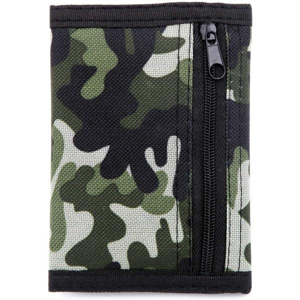 1 st Camo Plånbok Polyester/Canvas/Oxford/Barnplånbok Tonårspojke Plånbok (Militärgrön)