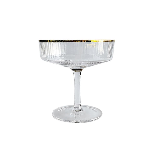Glassbegre Festdrikke Kopp Gjenbrukbare Cocktailbegre Bar Vin Drikke 1/4 STK Golden 1pcs