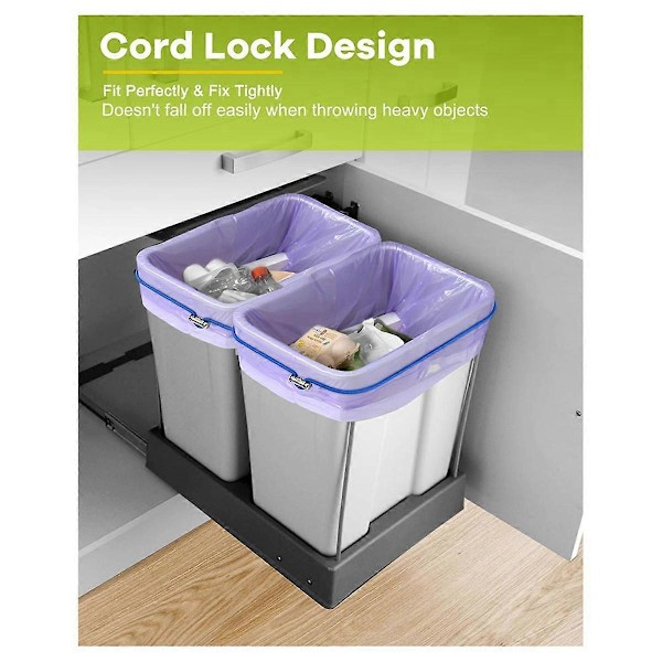 6 stk. skraldespandsbånd Cord Lord Justerbare store skraldespandselastikker Passer til 8-33 gallon skraldespande Multifunktionsbånd B