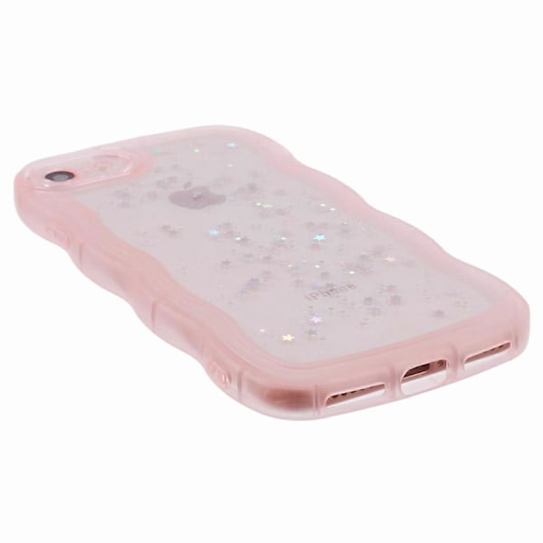 JTW-sarja iPhone 7/8/SE (2020)/SE (2022) -puhelimelle Glitter Stars Aaltoileva Reuna TPU-kuori Multicolor Style D