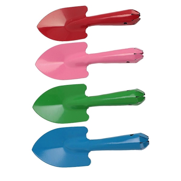 4 stk Hagespadesett Fargerik Metall Håndsparkel for Blomsterjord Planting Graving Omplanting