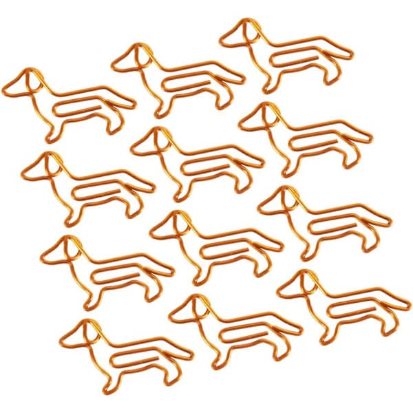 50 stk. binders dyreformet dachs-bokmerker (oransje)