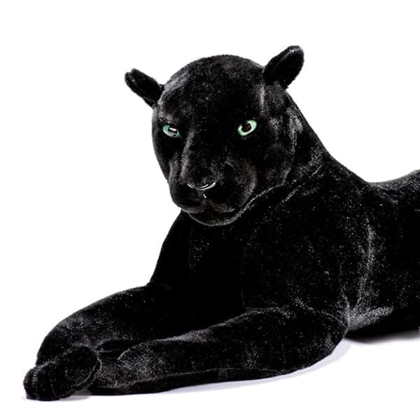 Deluxe Paws Suuri Musta Pantteri Realistinen Pehmolelu 100 cm