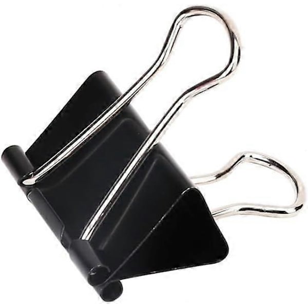 Extra Stor Pappersklämma (24-pack), Stora Pappersklämmor för Kontorsmaterial, Svart