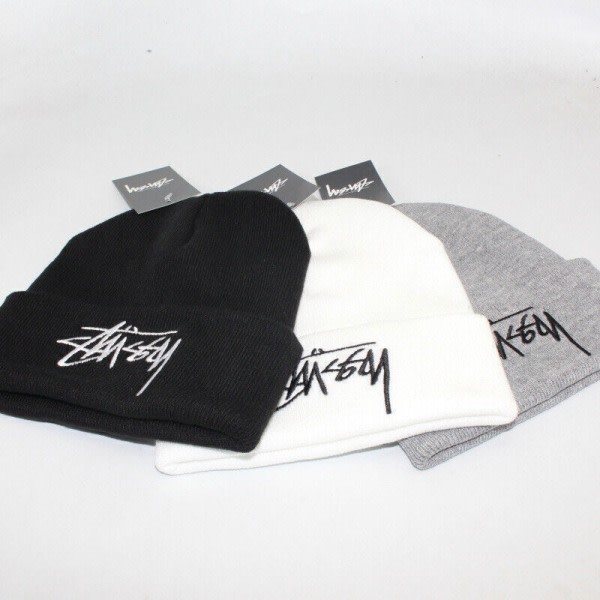 2023 Vinter Stussy Basic Beanie med Manchetter Nyt Design til Kvinder og Mænd