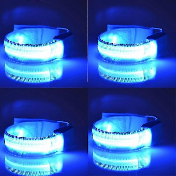 4 kpl LED-valaistus Hevosen Jalkaturvavyö Hevosen Jalkaremmit Yöajon Varusteet Ulkoilun Urheiluvälineet Ratsastustarvikkeet Blue 4pcs CN