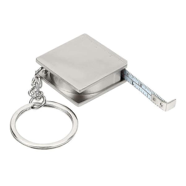 2 st Bärbara Mini Måttband i Metall Multifunktionell Nyckelring