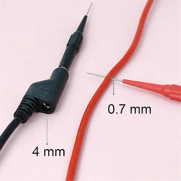 Multimeter Bananstik til Alligator Klemme Testprobe, Bananstik til Bananstik Kabel 4 stk Testprobe Pins