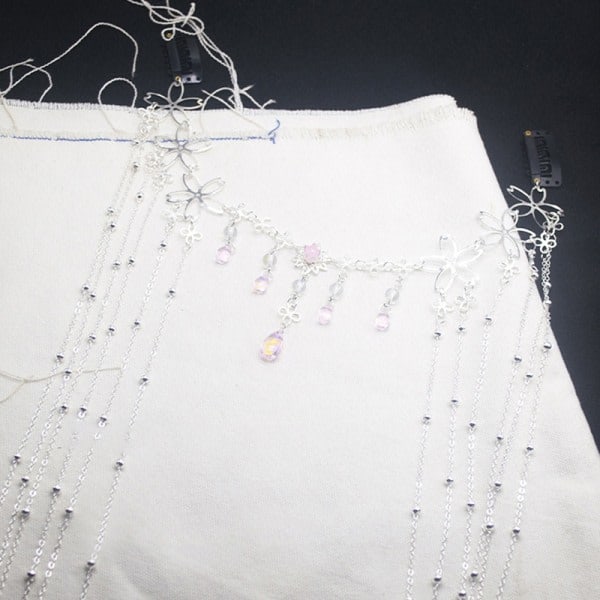Vintage Hår Smykker Stil Mote Legering Rhinestone Kjede Paw B