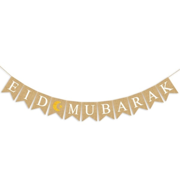 Ramadan Kareem Ornament Eid Mubarak Linne Banner