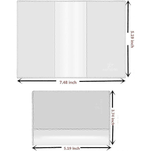 Passportskydd 5-pack, Transparent Plast, Frostad, Present