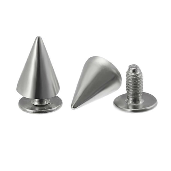 100 st Spikar Kon Nitar Metall 10mm Spots Nitar Kon Skruv Nitar Läderhantverk DIY Hantverk Rock Kläder Handarbete Tillbehör Golden