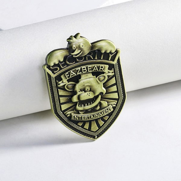 Fnaf Five Nights At Freddy's Säkerhetsmärke Pin Silver Gåvor