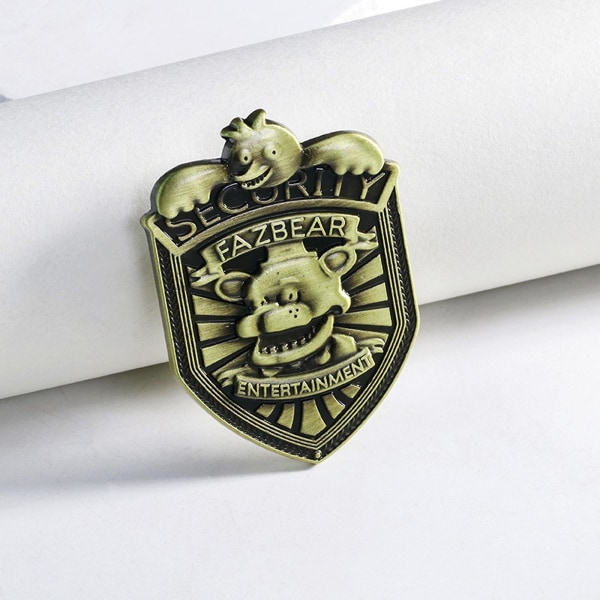 Fnaf Five Nights At Freddy's Sikkerhedsmærke Pin Sølv Gaver