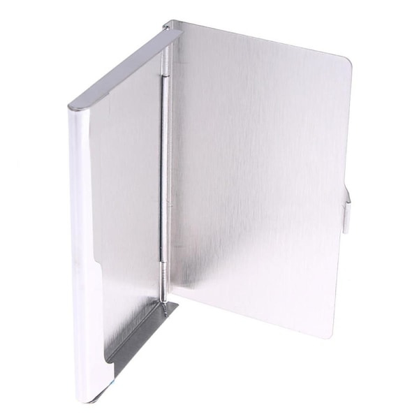Smal kortfodral i rostfritt stål \"Diagonal\" - Silver Silver