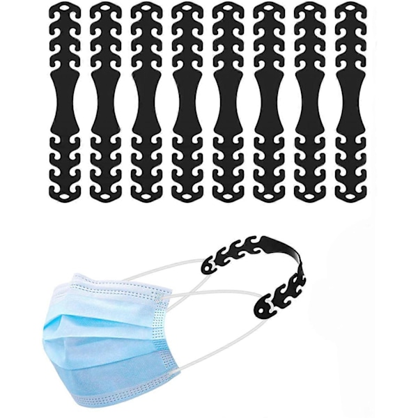 Maskkrok 8-pack Maskförlängning Maskhållare Maskhållare Bakhuvud Munskyddsförlängning Justerbar Halksäker Mask Maskhållare För Vuxna &