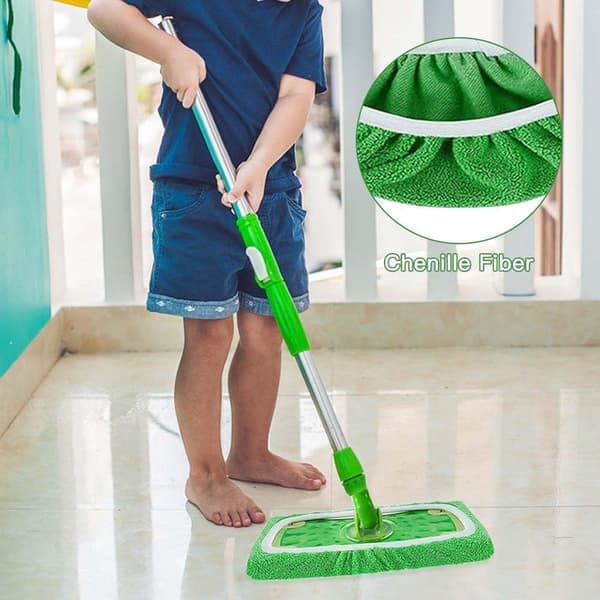Lollanda Erstatningsstofbetræk til Swiffer Moppe 8-pak - Genanvendelige Moppeklude til Våd- og Tørrengøring