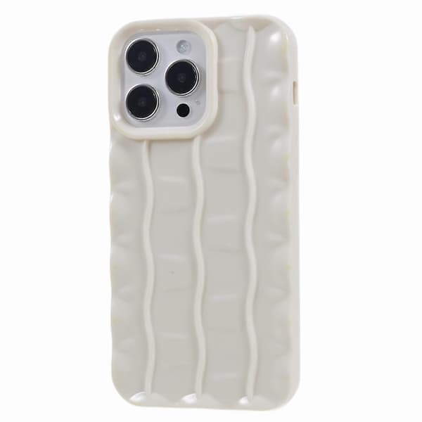För Iphone 13 Pro Mobilskal 3D-ränder Mönster Mjukt Tpu Anti-repa Baksida