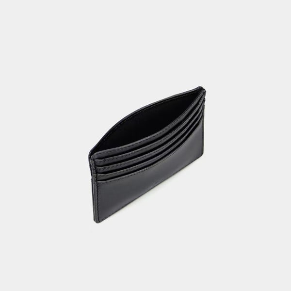 Phonet äkta läder korthållare 105*80 mm Svart