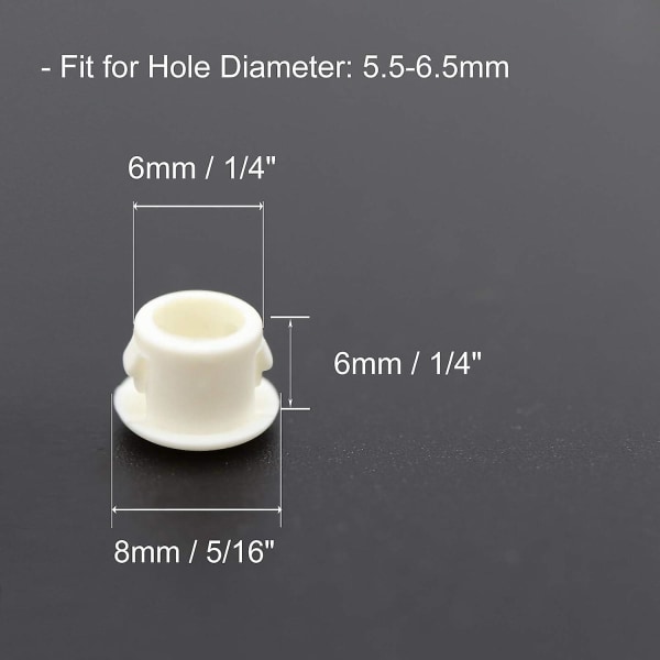 Hålpluggar Plast - 6mm - Rörspolningstyp - 50 st