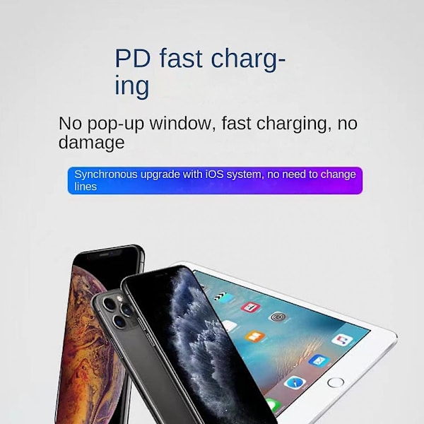 Opladningskabel til iPhone 14/13/12/11/pro - Ekstra lang Lightning-opladerledning med 2-pak, forstærkede stresspunkter til udendørs eventyr (3ft)