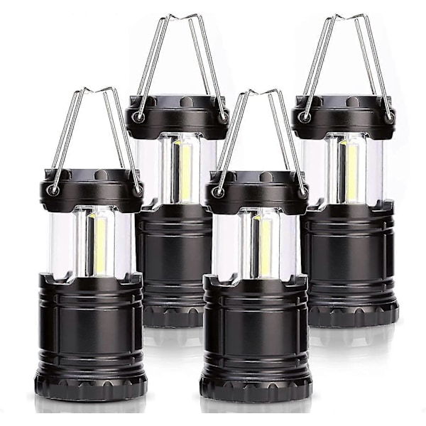 Bärbar LED Campinglampa med Vikbar Krok, Vattentät Lampa, Batteridriven Lampa, Bärbar Campinglampa, Lämplig för Orkan, Nödsituation, Familj