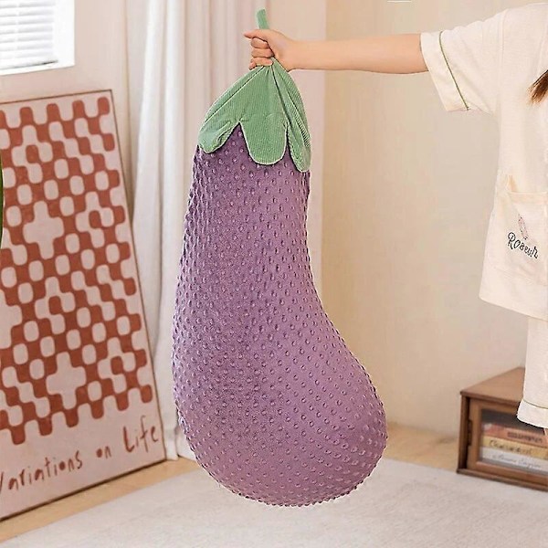 20-130cm Tecknad Mjuk Söt Aubergine Plyschleksaker Söt Fylld Kudd Docka För Flicka Pojke Födelsedag Julklappar Heminredning PURPLE 20cm
