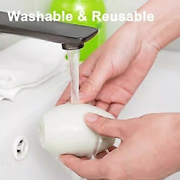 Bærbare vandvaskbare fnugruller til intensiv fjernelse af pletter og dyrehår Green and white 2 pcs